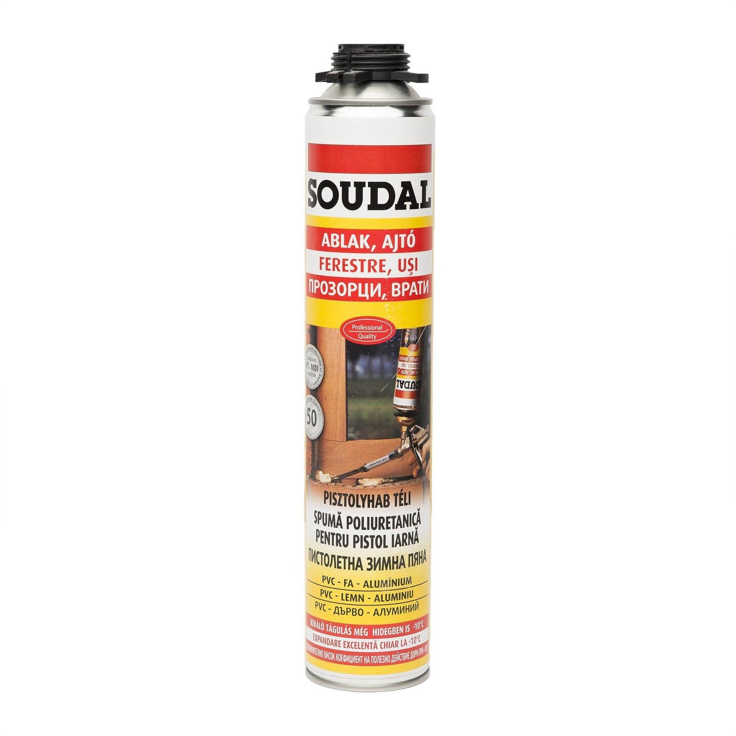 Spumă Poliuretanică Soudal 750 ml - Izolare Termică de Iarnă cu Pistol