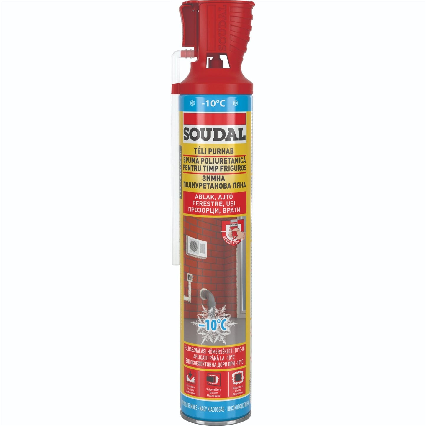 Spumă Poliuretanică Soudal 750 ml - Izolare Termică de Iarnă Manuală