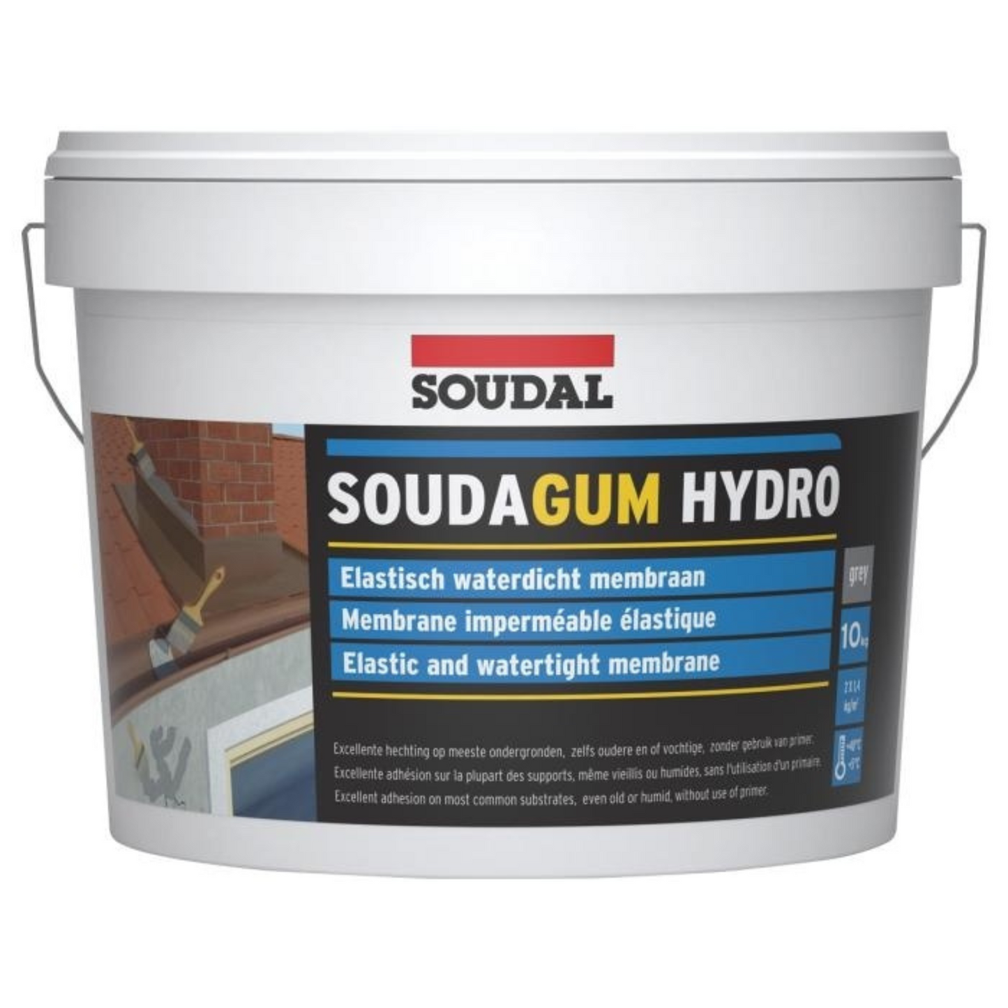 Hidroizolație Lichidă Soudal Soudagum Hydro 5 kg – Membrană Impermeabilă pentru Suprafețe Orizontale și Verticale