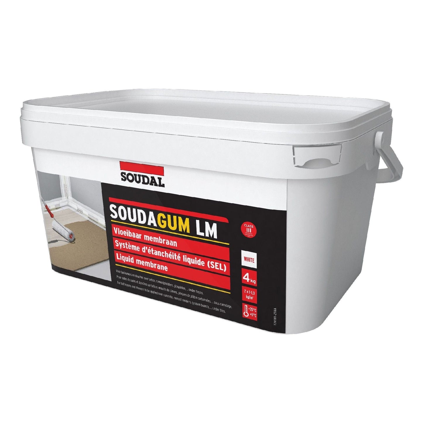 Membrană Lichidă Soudal Soudagum LM 4 kg – Hidroizolație Flexibilă pentru Spații Umede