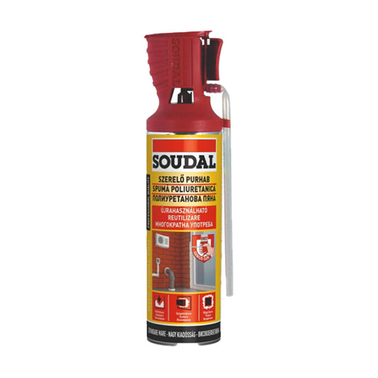 Spumă Poliuretanică Soudal GG 500 ml - Izolare și Umplerea Golurilor