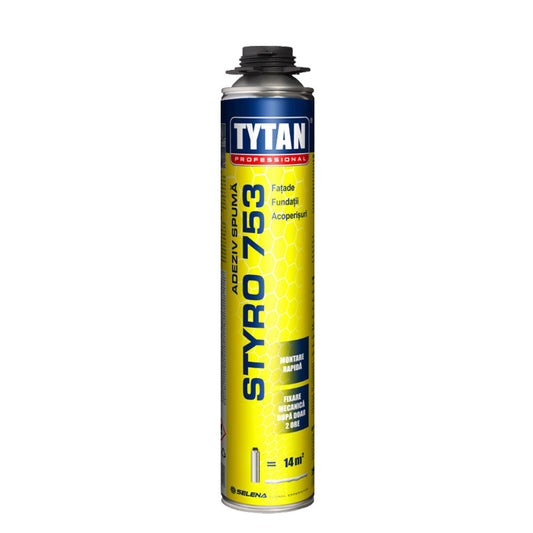 Tytan Professional STYRO 753 - Adeziv Spumă pentru Izolări Termice la Exterior, 750 ml