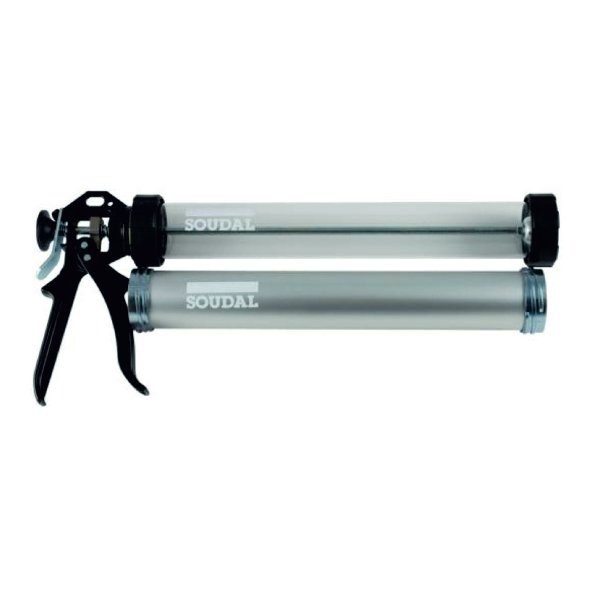 Pistol pentru Silicon Soudal 600ml – Aplicare Tip Salam, Metalic