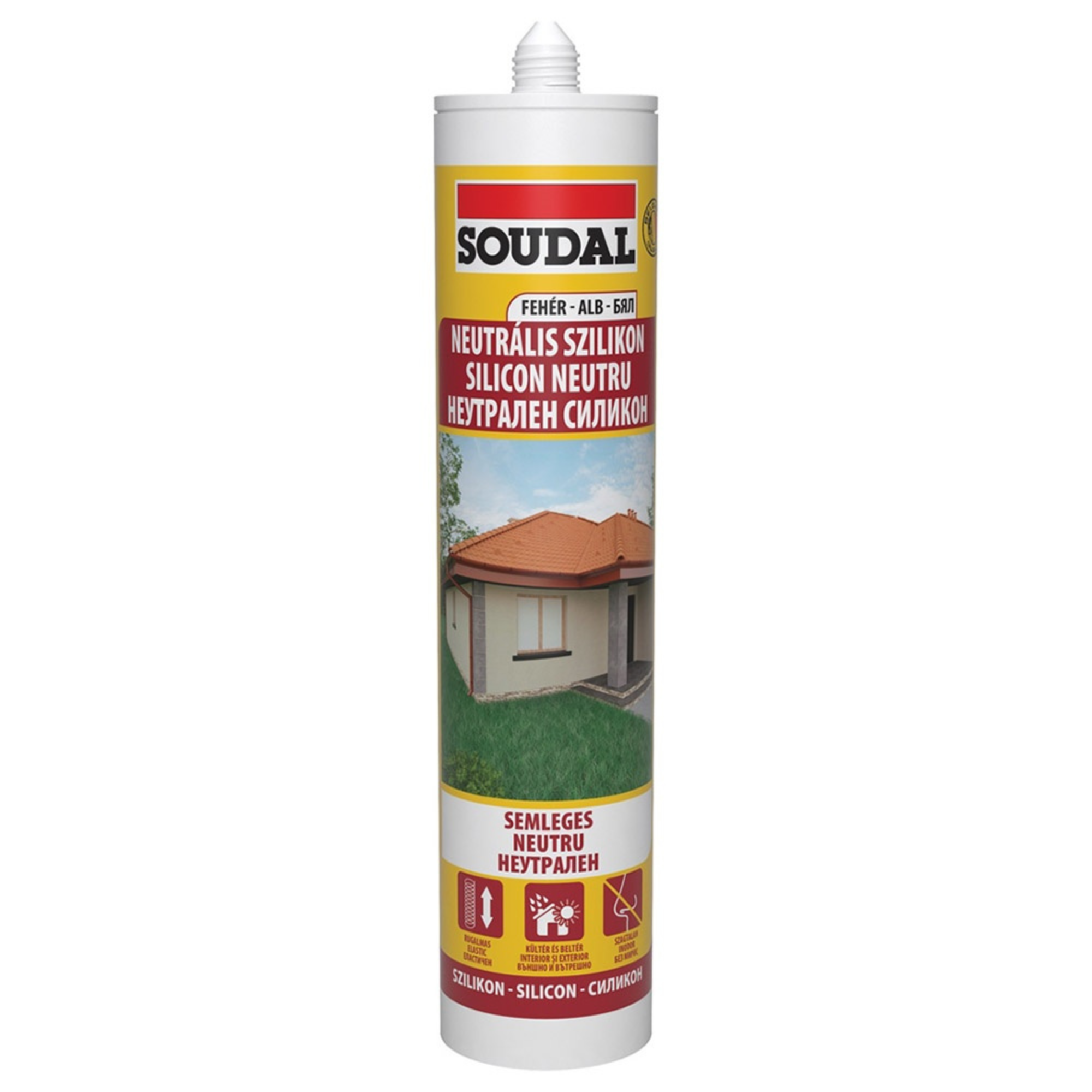 Silicon Neutru Soudal Bej 280ml – Etanșant pentru Interior și Exterior
