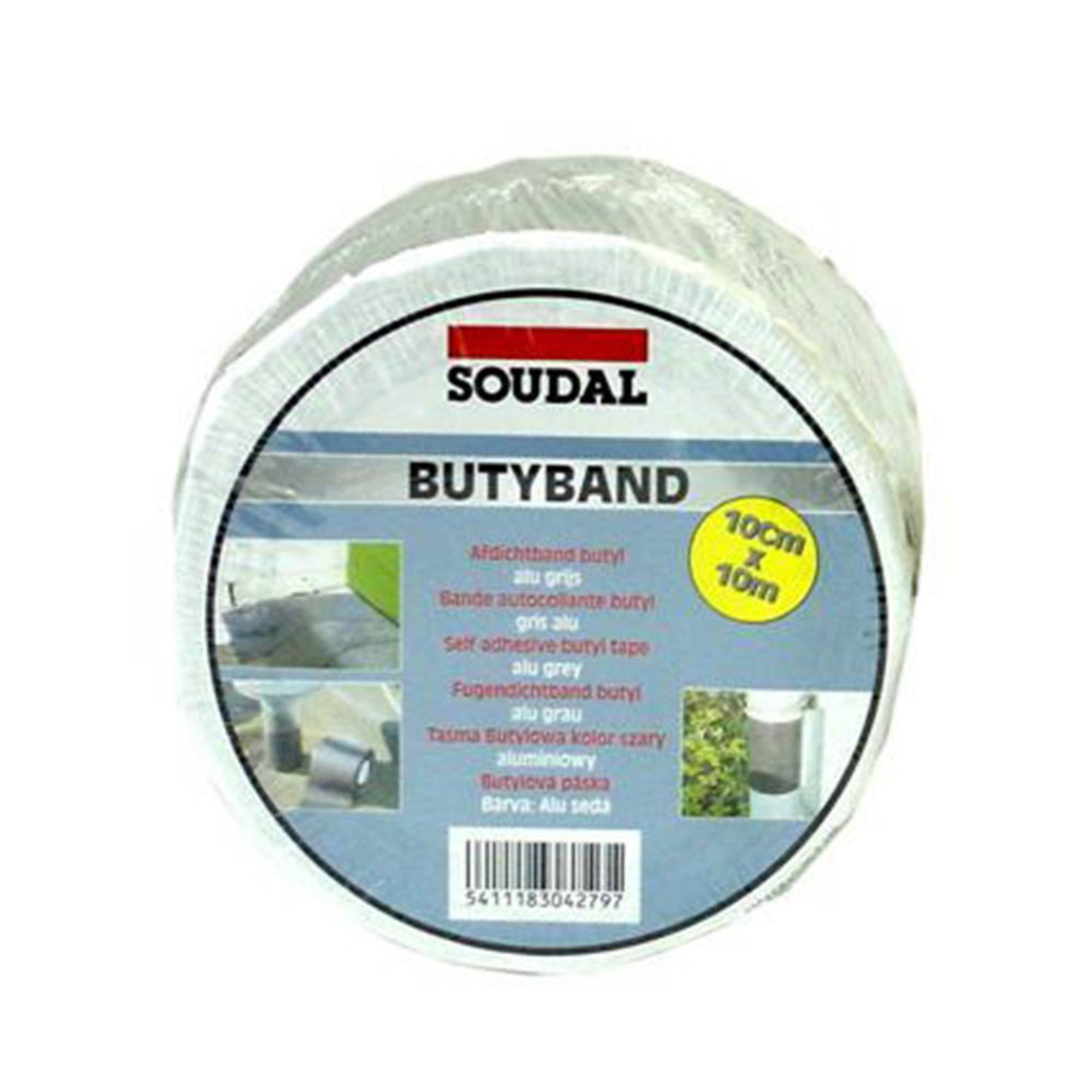 Bandă Butilică Soudal Butyband Aluminiu 30cm x 10m – Etanșare și Hidroizolație