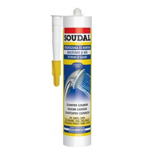 Soudal, Silicon sanitar, alb, 280ml